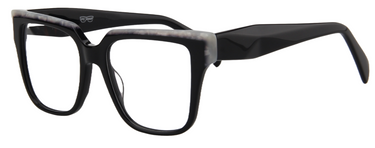 Afro Motif Women Eyeglasses: Kehinde - Black - SpecSMART Eye Clinic (Diagonal View)